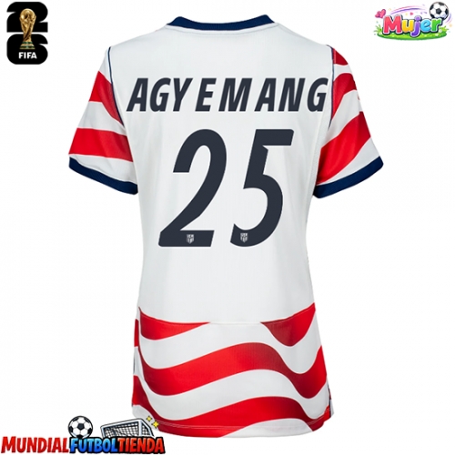 Camiseta Estados Unidos Patrick Agyemang #25 Primera Equipación Replica Mundial 2026 para mujer mangas cortas